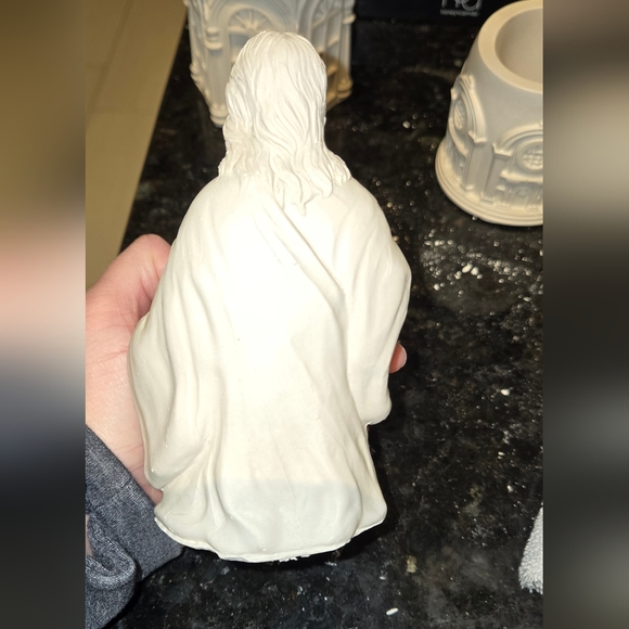 Flowerpot, Candle Withthe Imagen Of Jesus. - Picture 4 of 6